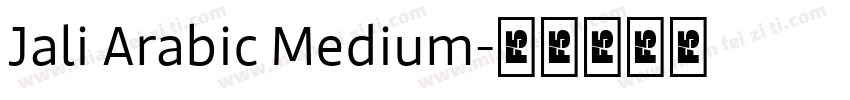 Jali Arabic Medium字体转换
